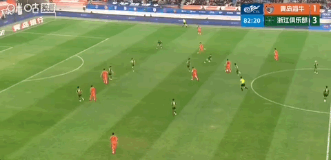 浙江队王钰栋双响助队逆转青岛海牛